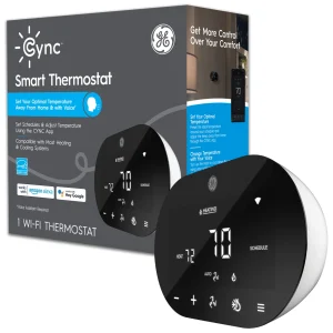 GE SMART THERMOSTAT; WORKS WITH SAVANT.