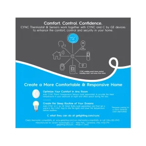 GE SMART THERMOSTAT; WORKS WITH SAVANT.